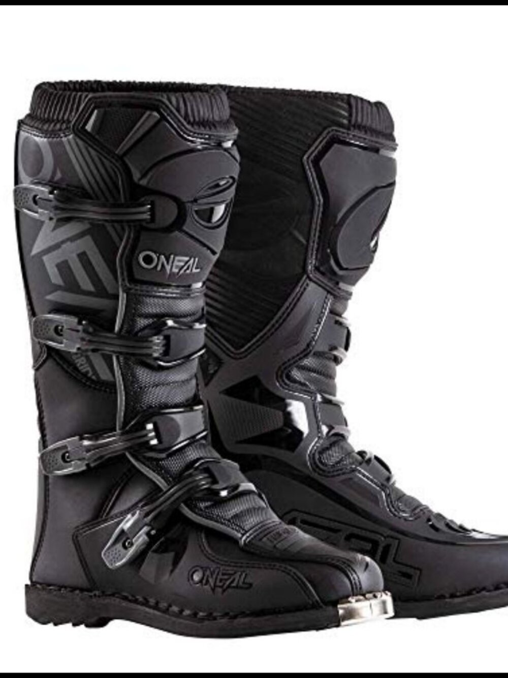Faux Leather Motorcycle & Combat Boots with Injection-Molded Plates